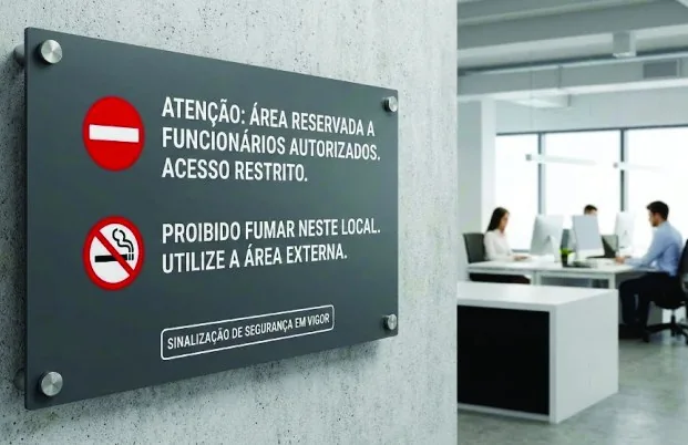 Sinalização de áreas: exemplo ilustrativo de aplicação